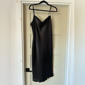 bebe Black Cowlneck Midi Dress